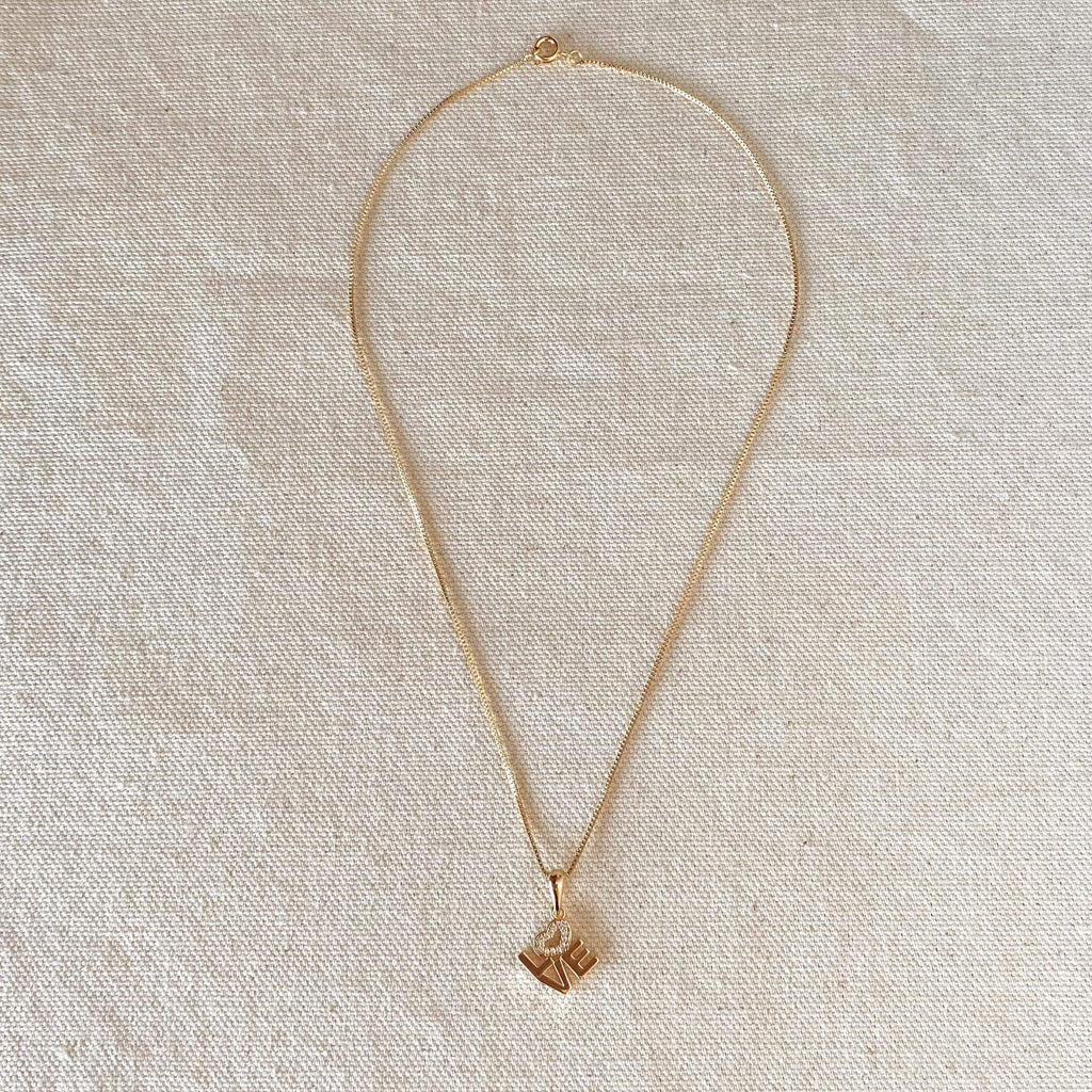 Mondsee 18K Gold Filled Love Letter Stack Necklace | 18k Gold Filled Jewelry