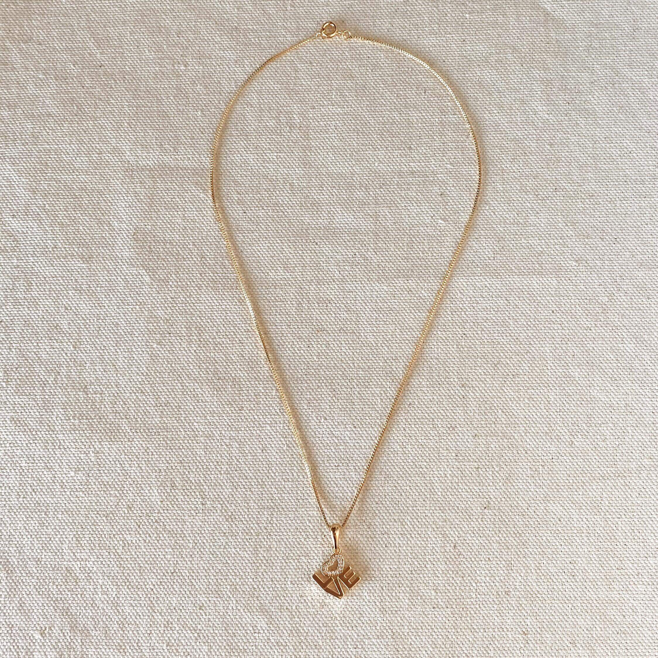 Mondsee 18K Gold Filled Love Letter Stack Necklace | 18k Gold Filled Jewelry