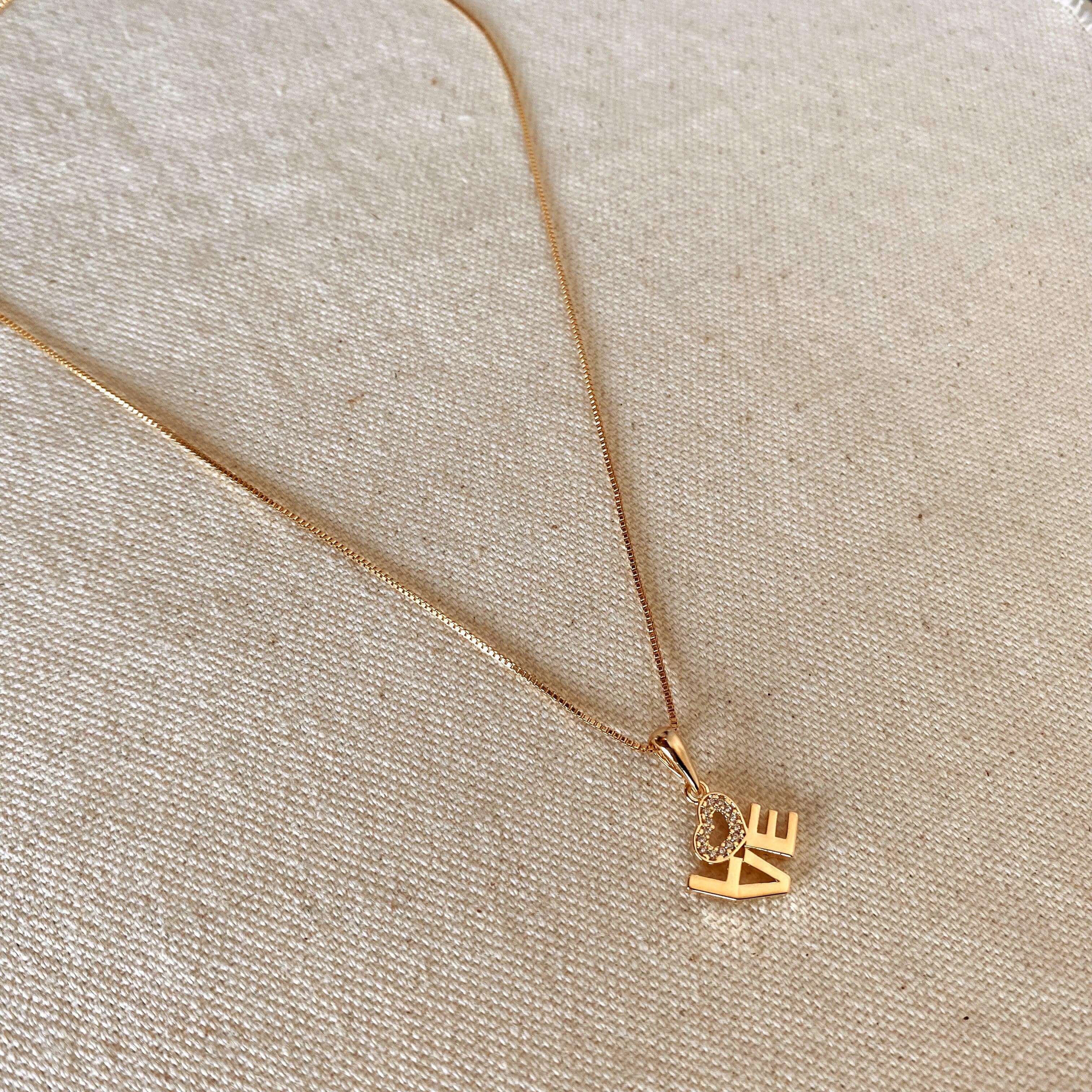Mondsee 18K Gold Filled Love Letter Stack Necklace | 18k Gold Filled Jewelry