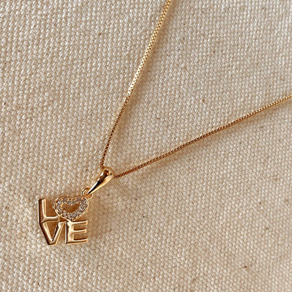 Mondsee 18K Gold Filled Love Letter Stack Necklace | 18k Gold Filled Jewelry
