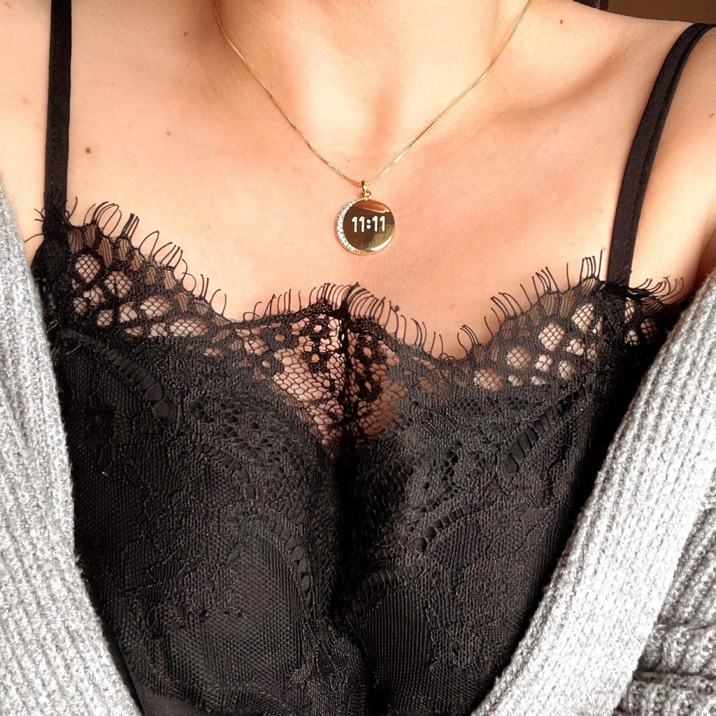 Mondsee 18k Gold Filled 11:11 Synchronicity Necklace | 18k Gold Filled Jewelry