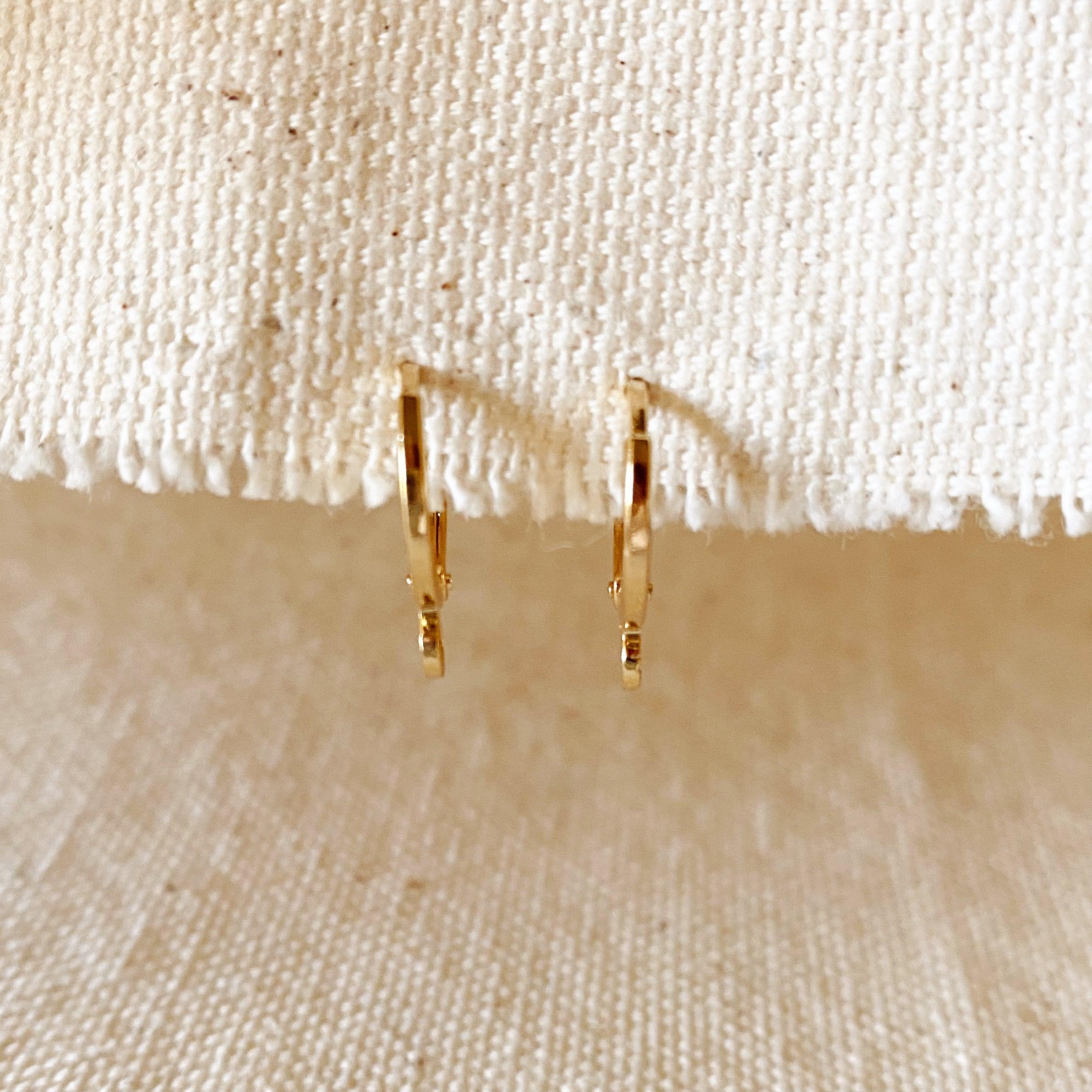 Mondsee 18k Gold Filled 12mm Lever Back Hoop Earring | 18k Gold Filled Jewelry