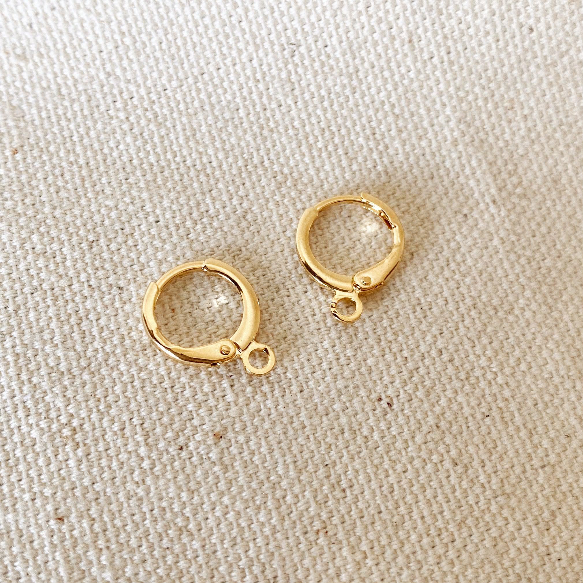Mondsee 18k Gold Filled 12mm Lever Back Hoop Earring | 18k Gold Filled Jewelry