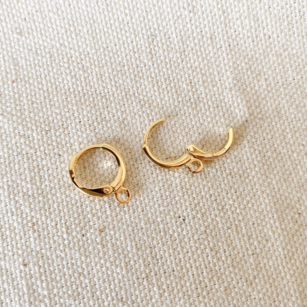 Mondsee 18k Gold Filled 12mm Lever Back Hoop Earring | 18k Gold Filled Jewelry