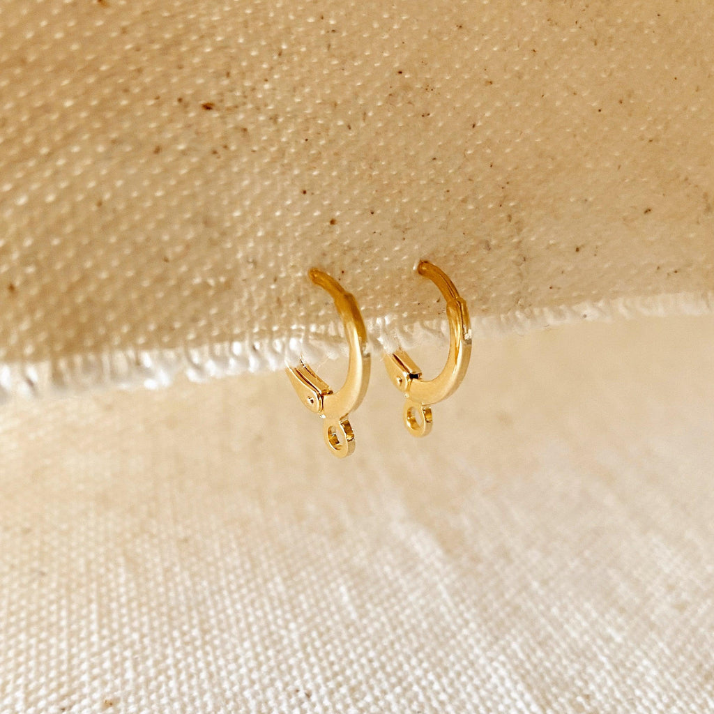 Mondsee 18k Gold Filled 12mm Lever Back Hoop Earring | 18k Gold Filled Jewelry