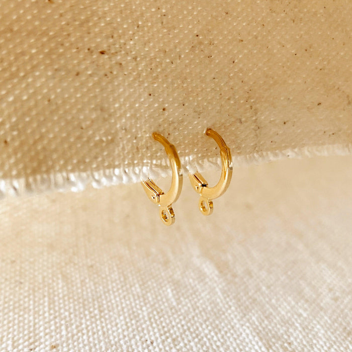 Mondsee 18k Gold Filled 12mm Lever Back Hoop Earring | 18k Gold Filled Jewelry