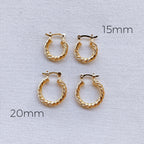 Mondsee 18k Gold Filled 15mm Twisted Hoop Earrings | 18k Gold Filled Jewelry