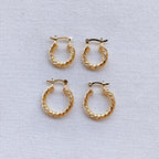 Mondsee 18k Gold Filled 15mm Twisted Hoop Earrings | 18k Gold Filled Jewelry