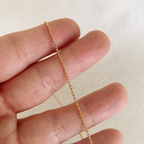 Mondsee 18k Gold Filled 1.0mm Ball Chain Diamond Cut Necklace | 18k Gold Filled Jewelry
