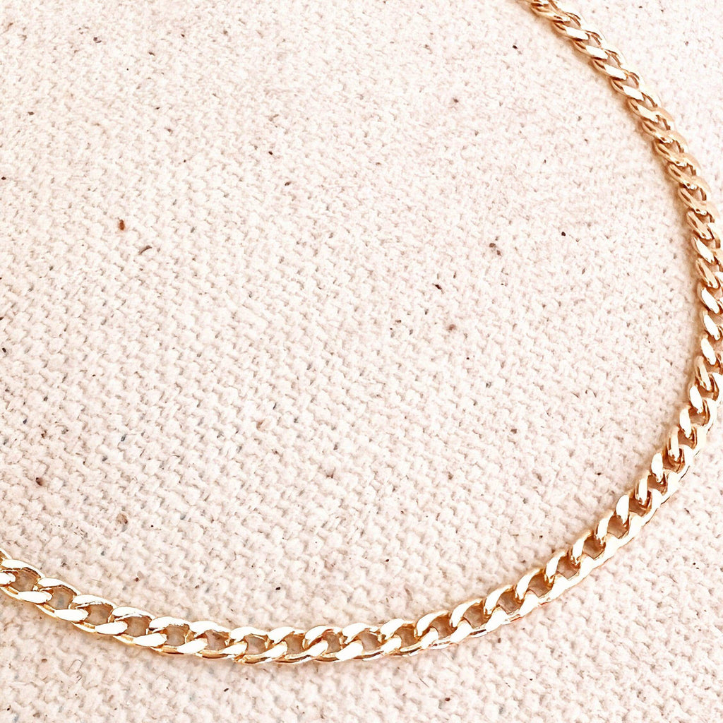 Mondsee 18k Gold Filled 2.0mm Cuban Bracelet | 18k Gold Filled Jewelry