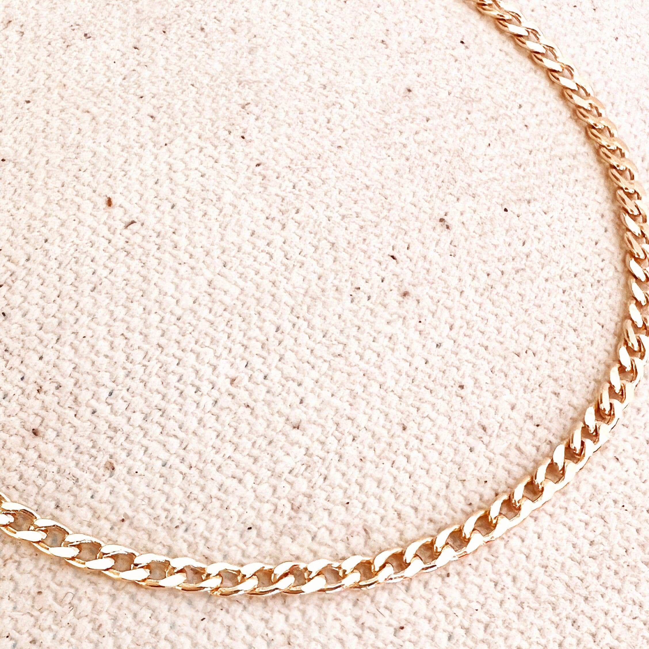 Mondsee 18k Gold Filled 2.0mm Cuban Bracelet | 18k Gold Filled Jewelry