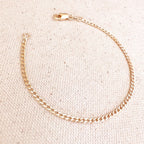 Mondsee 18k Gold Filled 2.0mm Cuban Bracelet | 18k Gold Filled Jewelry
