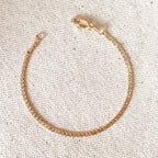 Mondsee 18k Gold Filled 2.0mm Cuban Bracelet | 18k Gold Filled Jewelry
