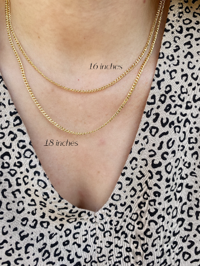 Mondsee 18k Gold Filled 2.0mm Cuban Chain | 18k Gold Filled Jewelry
