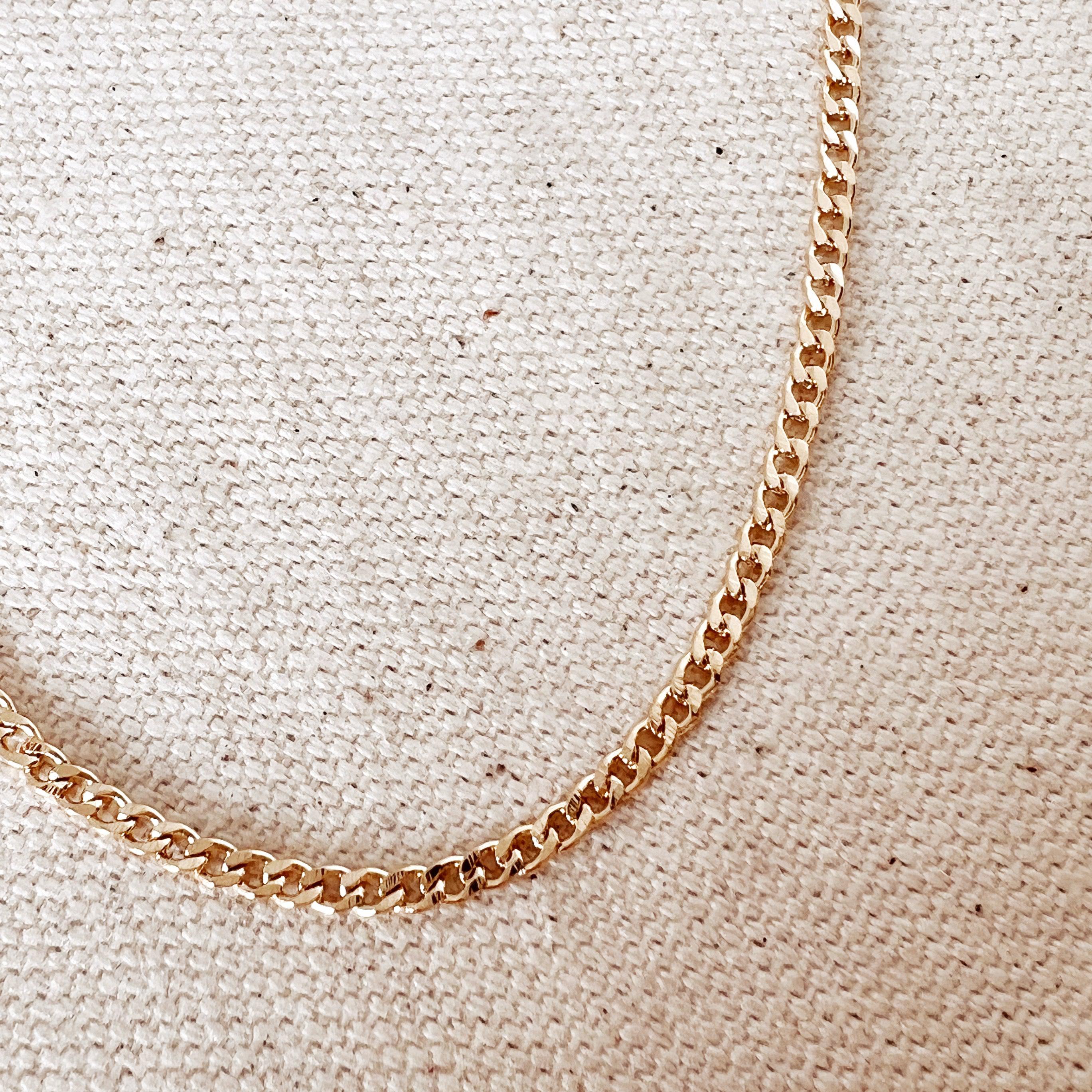 Mondsee 18k Gold Filled 2.0mm Cuban Chain | 18k Gold Filled Jewelry