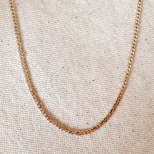 Mondsee 18k Gold Filled 2.0mm Cuban Chain | 18k Gold Filled Jewelry