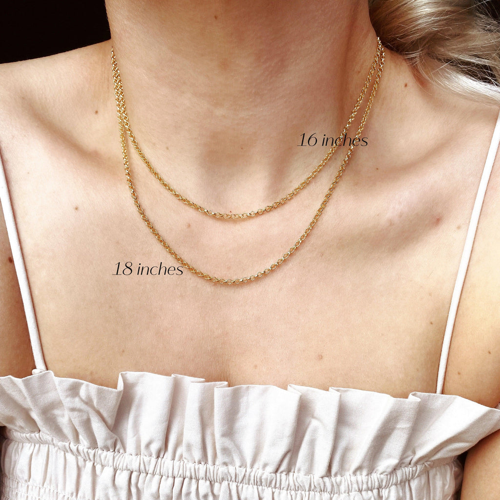 Mondsee 18k Gold Filled 2.5mm Rolo Chain | 18k Gold Filled Jewelry