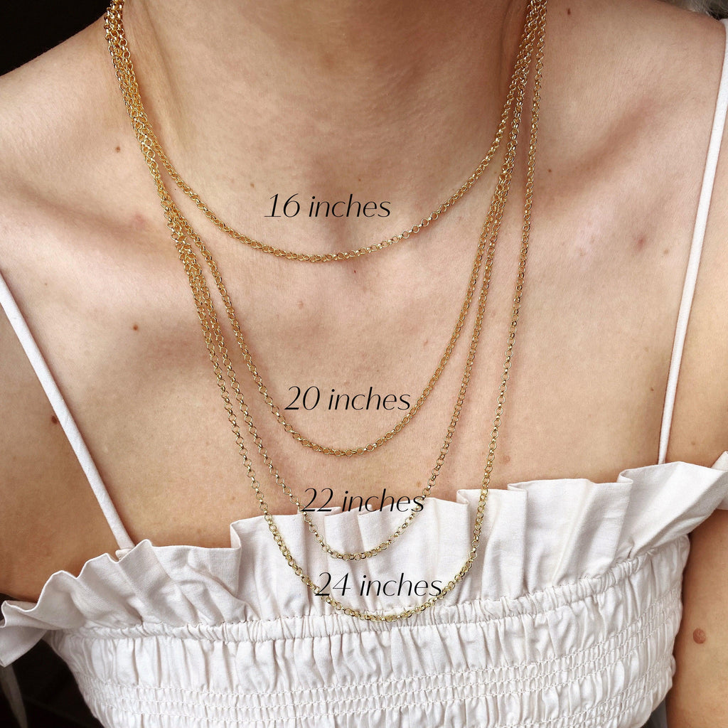 Mondsee 18k Gold Filled 2.5mm Rolo Chain | 18k Gold Filled Jewelry