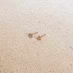 Mondsee 18k Gold Filled 2mm Clear Cubic Zirconia Stud | 18k Gold Filled Jewelry
