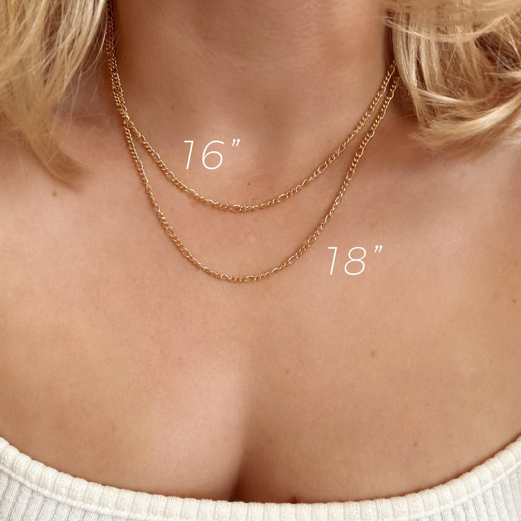 Mondsee 18k Gold Filled 2mm Rounded 3x1 Figaro Chain | 18k Gold Filled Jewelry