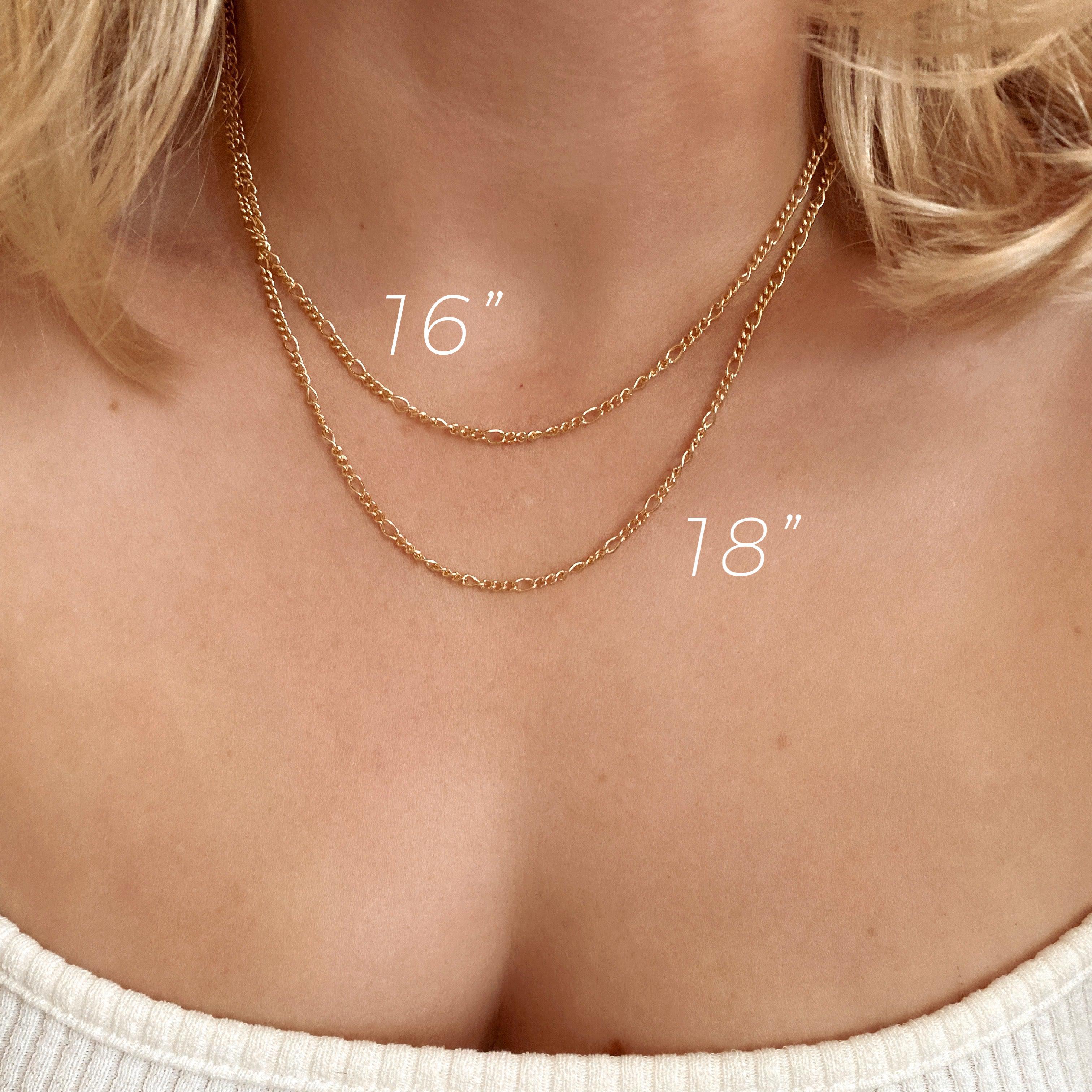 Mondsee 18k Gold Filled 2mm Rounded 3x1 Figaro Chain | 18k Gold Filled Jewelry