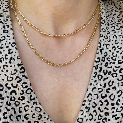 Mondsee 18k Gold Filled 3.5mm Figaro Mariner Figarucci Chain | 18k Gold Filled Jewelry