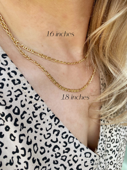 Mondsee 18k Gold Filled 3.5mm Figaro Mariner Figarucci Chain | 18k Gold Filled Jewelry