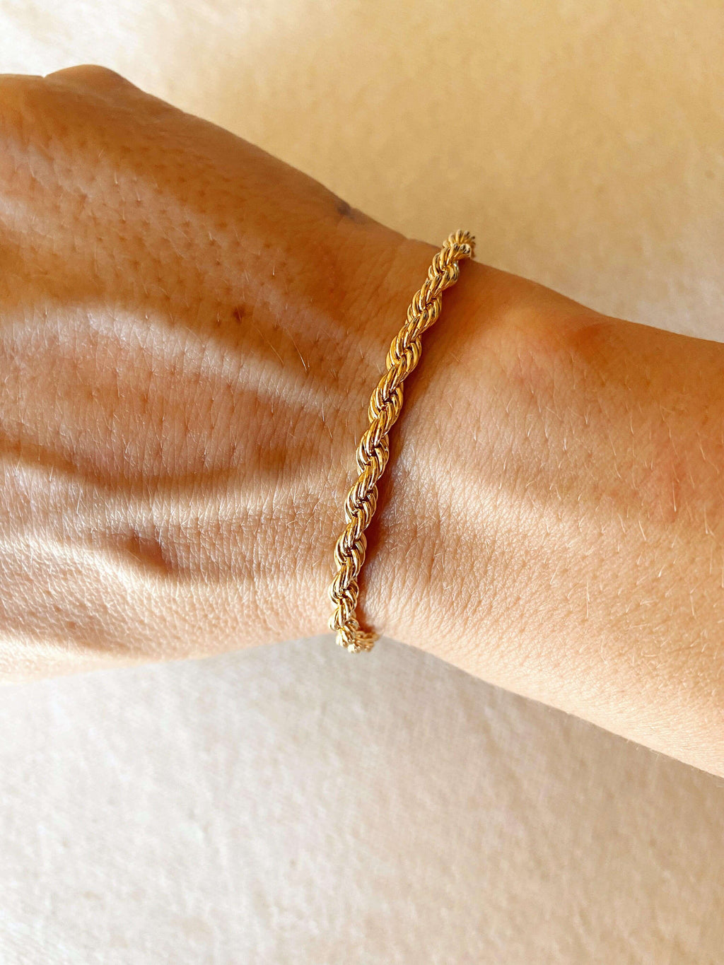 Mondsee 18k Gold Filled 4mm Rope Bracelet | 18k Gold Filled Jewelry