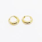 Mondsee 18k Gold Filled Artisan Clicker Hoop Earrings | 18k Gold Filled Jewelry