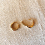 Mondsee 18k Gold Filled Artisan Clicker Hoop Earrings | 18k Gold Filled Jewelry