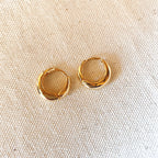 Mondsee 18k Gold Filled Artisan Clicker Hoop Earrings | 18k Gold Filled Jewelry