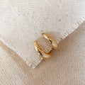 Mondsee 18k Gold Filled Artisan Clicker Hoop Earrings | 18k Gold Filled Jewelry