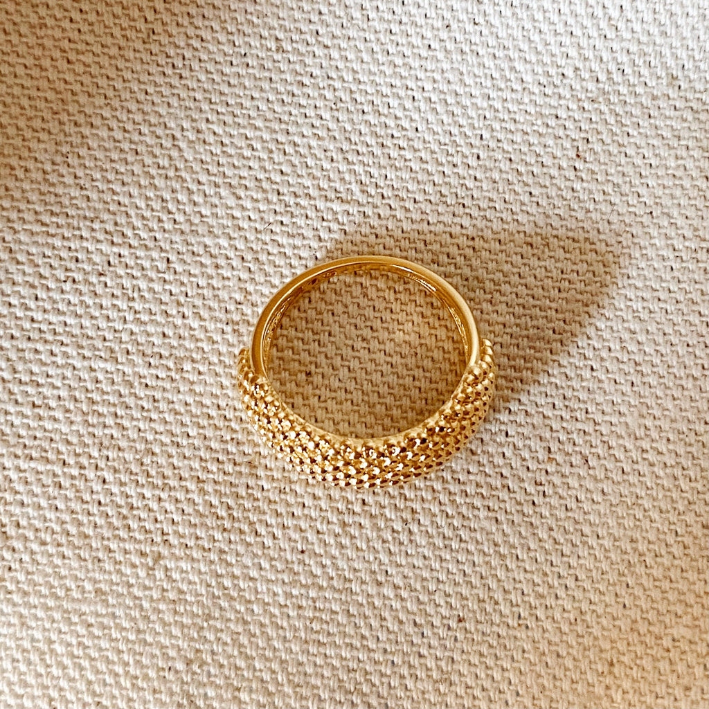 Mondsee 18k Gold Filled Bead Cluster Ring | 18k Gold Filled Jewelry