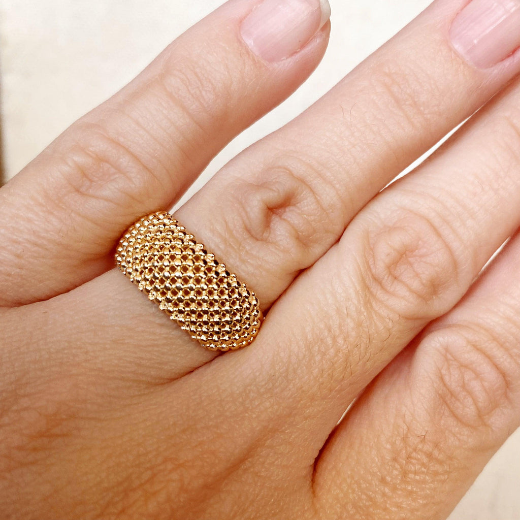 Mondsee 18k Gold Filled Bead Cluster Ring | 18k Gold Filled Jewelry