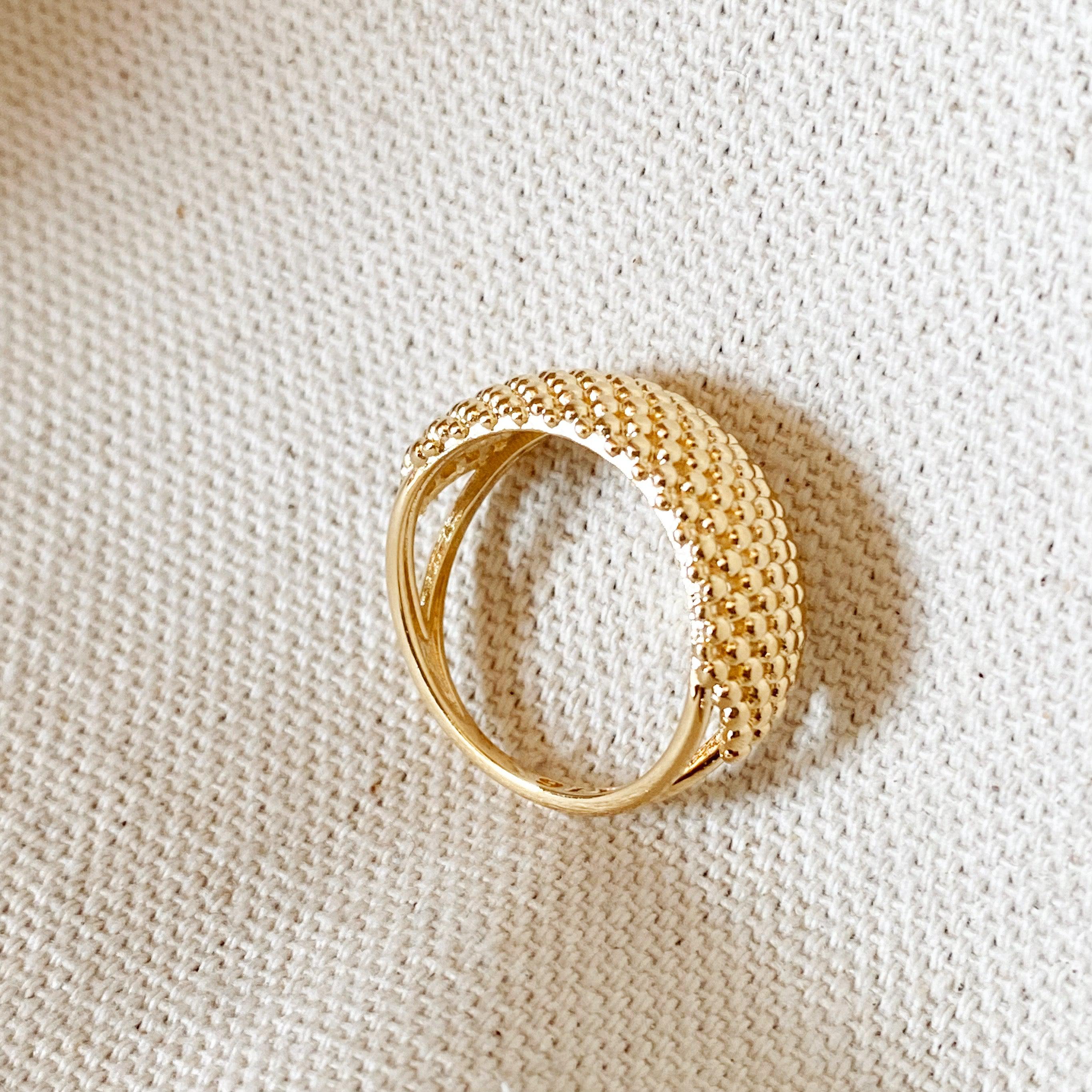 Mondsee 18k Gold Filled Bead Cluster Ring | 18k Gold Filled Jewelry