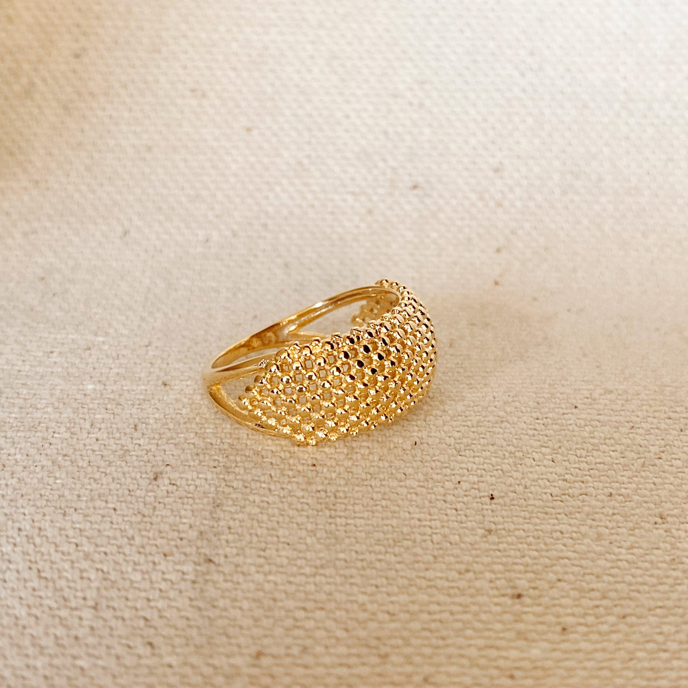 Mondsee 18k Gold Filled Bead Cluster Ring | 18k Gold Filled Jewelry