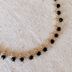 Mondsee 18k Gold Filled Black Beaded Bracelet | 18k Gold Filled Jewelry