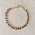 Mondsee 18k Gold Filled Black Beaded Bracelet | 18k Gold Filled Jewelry