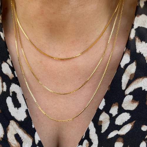 Mondsee 18k Gold Filled Box Chain 1.2mm | 18k Gold Filled Jewelry