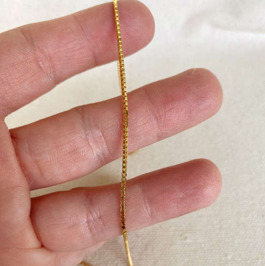 Mondsee 18k Gold Filled Box Chain 1.2mm | 18k Gold Filled Jewelry