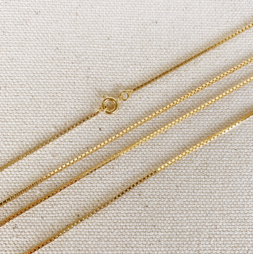 Mondsee 18k Gold Filled Box Chain 1.2mm | 18k Gold Filled Jewelry