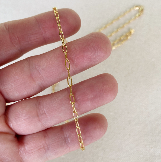 Mondsee 18k Gold Filled 2.5mm Cable Link Chain | 18k Gold Filled Jewelry