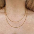 Mondsee 18k Gold Filled 2.5mm Cable Link Chain | 18k Gold Filled Jewelry