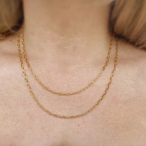 Mondsee 18k Gold Filled 2.5mm Cable Link Chain | 18k Gold Filled Jewelry