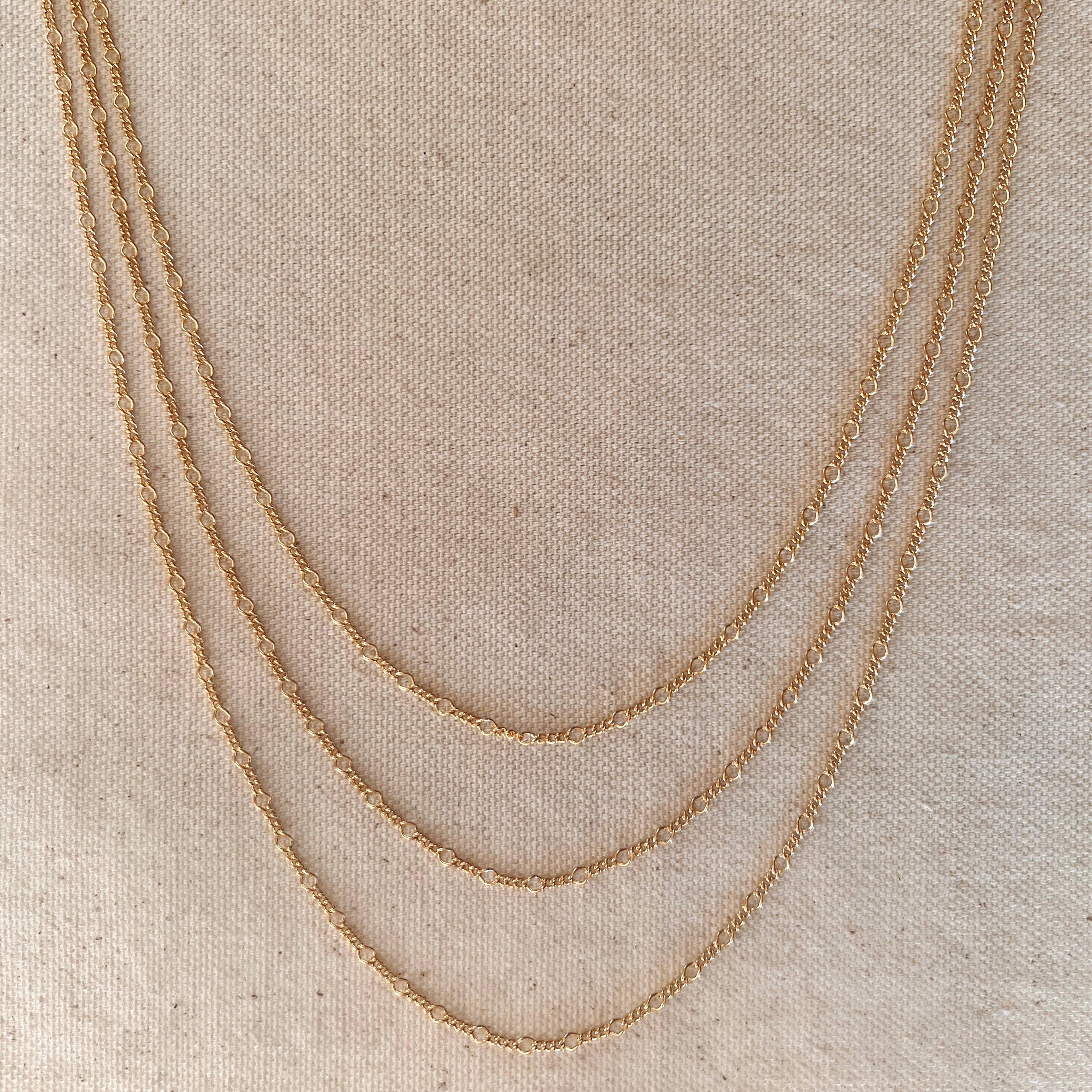 Mondsee 18k Gold Filled Chain Rounded Figaro Style | 18k Gold Filled Jewelry