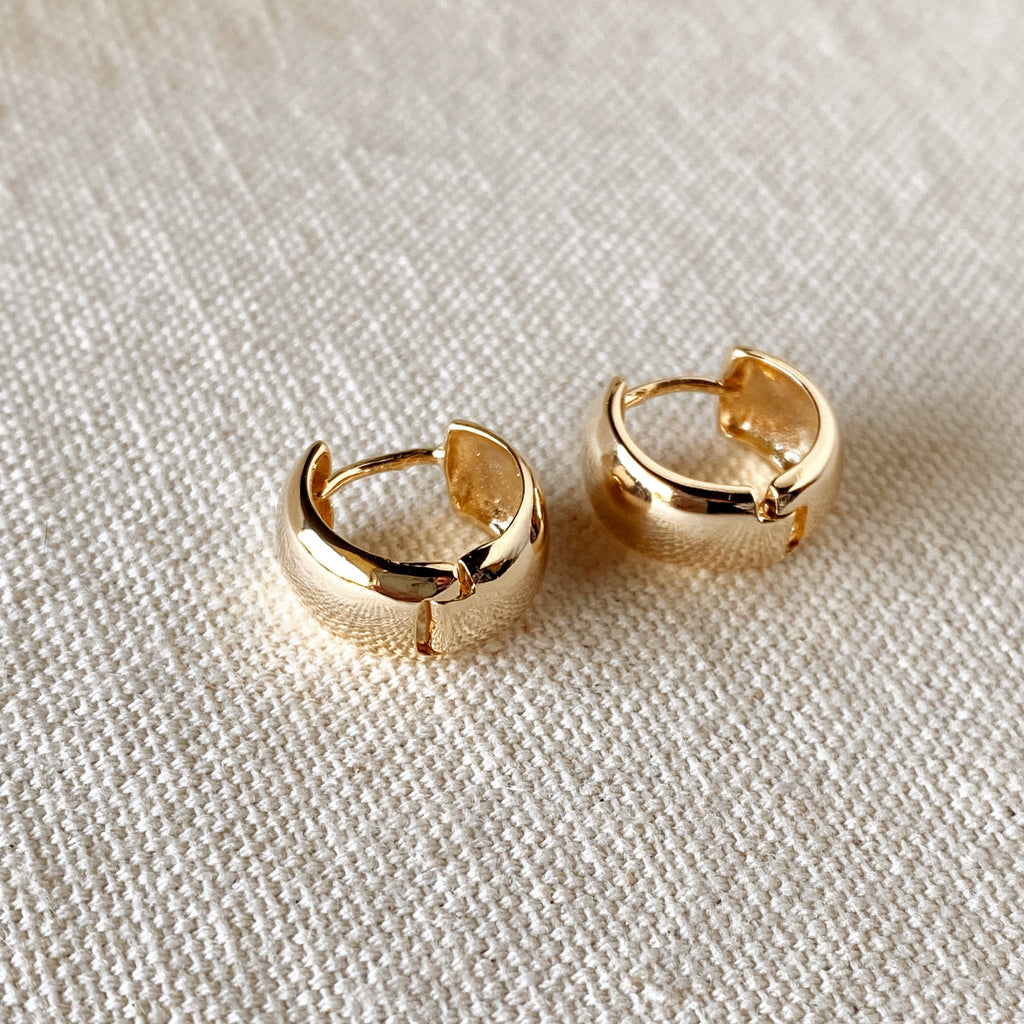 Mondsee 18k Gold Filled Chunky Clicker Earrings | 18k Gold Filled Jewelry