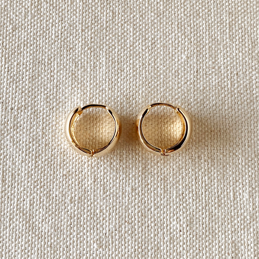Mondsee 18k Gold Filled Chunky Clicker Earrings | 18k Gold Filled Jewelry