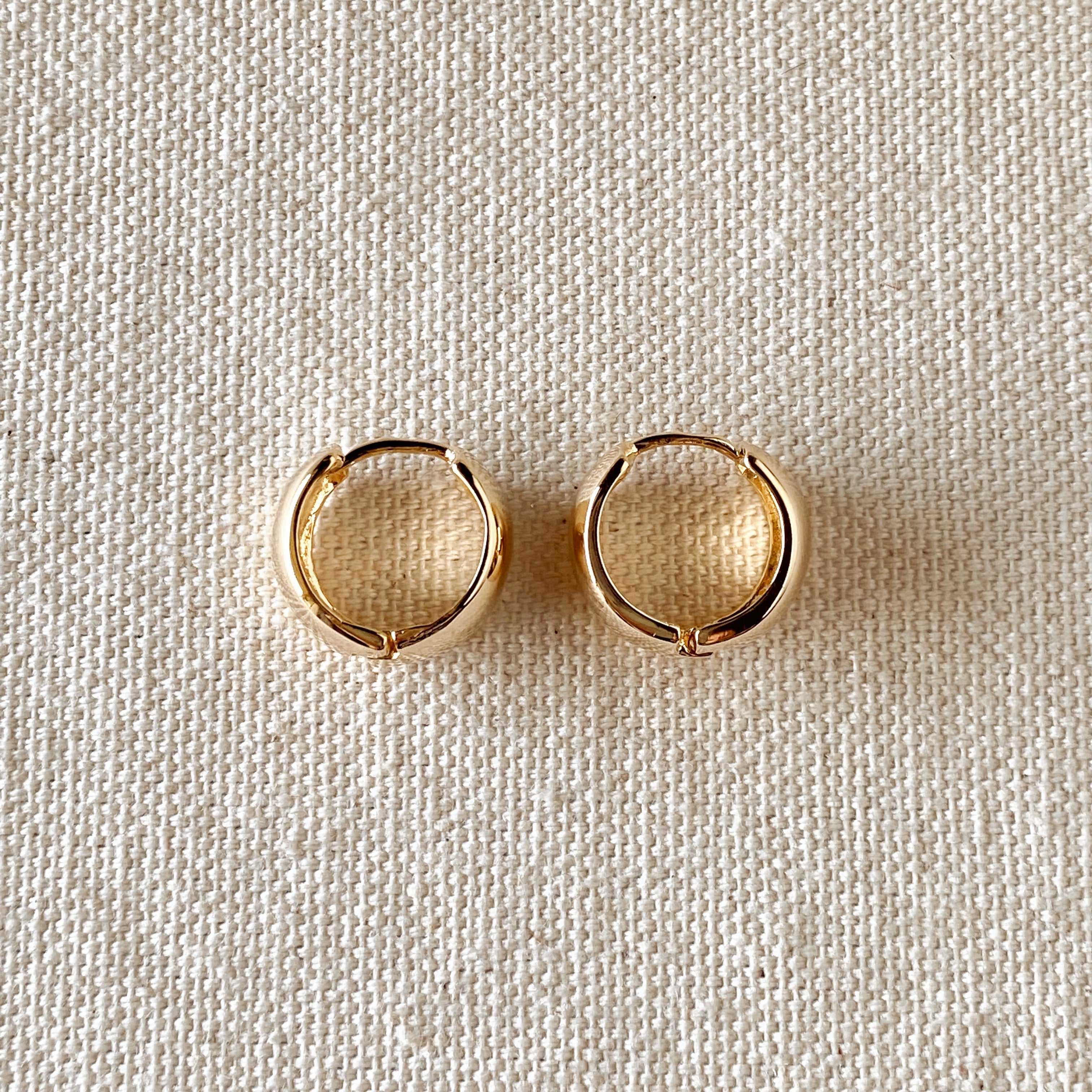 Mondsee 18k Gold Filled Chunky Clicker Earrings | 18k Gold Filled Jewelry
