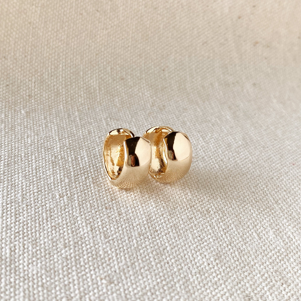 Mondsee 18k Gold Filled Chunky Clicker Earrings | 18k Gold Filled Jewelry