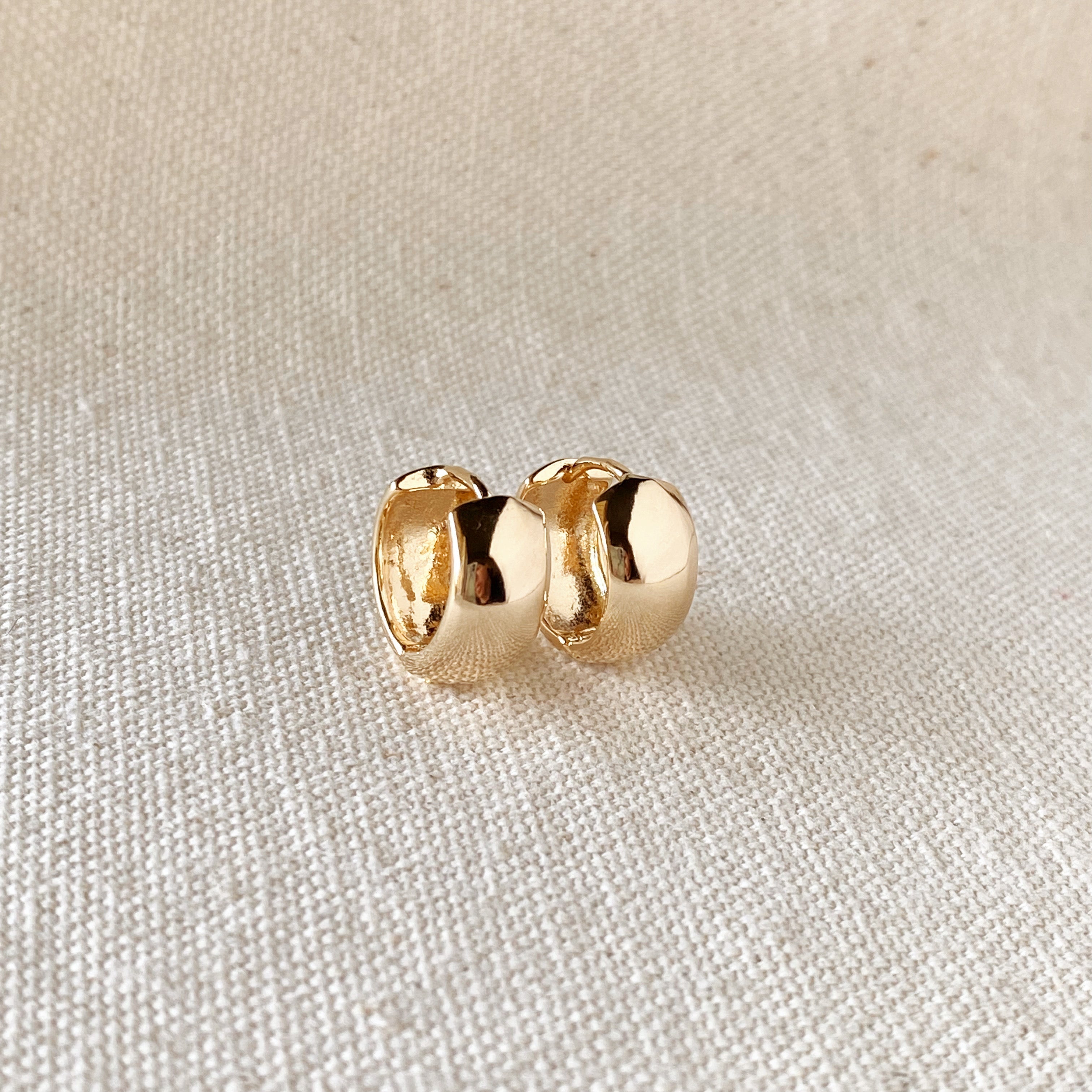 Mondsee 18k Gold Filled Chunky Clicker Earrings | 18k Gold Filled Jewelry